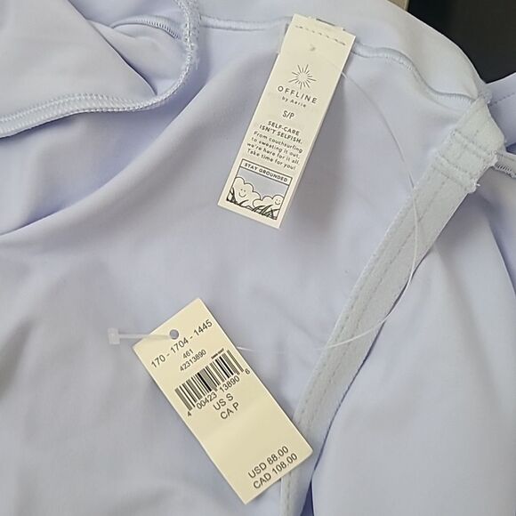 Aerie OFFLINE NWT Real Me XTRA Night Out Maxi Dress Light blue Small Square Neck - Picture 3 of 7